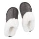 Hausschuhe Slipper, flauschig/grau, Größe 40-41