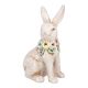 Hase Blumenkranz, sitzend/Blick links, 24 cm