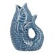 Vase Fisch, blau, 14.5 cm