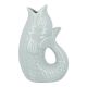 Vase Fisch, mint, 25 cm