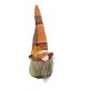 Wichtel Karo/Blatt, orange, 21 cm