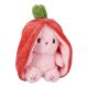 Kuscheltier Hase mit Zipper, pink, 20 cm