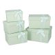5er Set Geschenkkarton Schleife/Uni, mintgrün