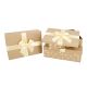 3er Set Geschenkkarton Schleife, Sterne/gold