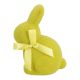 Hase Schleife, sitzend/grün, 15.5 cm
