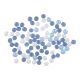 Glas-Nuggets im Netz, blau/weiss, 400 g