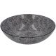 Schüssel China, flach, Striche, schw/wss, 23 cm