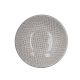 Schale China, tief, Perlen, dunkelgrau/wss, 13 cm