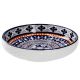 Schale China, flach, blau/orange, 15 cm