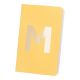 Notizbuch Buchstabe/gold, M/gelb, 9 x 14 cm