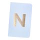 Notizbuch Buchstabe/gold, N/blau, 9 x 14 cm