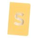 Notizbuch Buchstabe/gold, S/gelb, 9 x 14 cm