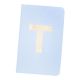 Notizbuch Buchstabe/gold, T/blau, 9 x 14 cm