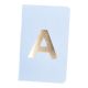 Notizbuch Buchstabe/gold, A/blau, 9 x 14 cm