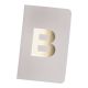 Notizbuch Buchstabe/gold, B/grau, 9 x 14 cm