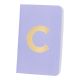 Notizbuch Buchstabe/gold, C/flieder, 9 x 14 cm