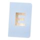 Notizbuch Buchstabe/gold, E/blau, 9 x 14 cm