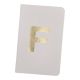 Notizbuch Buchstabe/gold, F/grau, 9 x 14 cm