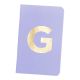 Notizbuch Buchstabe/gold, G/flieder, 9 x 14 cm
