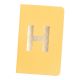 Notizbuch Buchstabe/gold, H/gelb, 9 x 14 cm