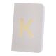 Notizbuch Buchstabe/gold, K/grau, 9 x 14 cm