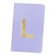 Notizbuch Buchstabe/gold, L/flieder, 9 x 14 cm