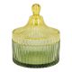 Deko-Dose Barock, grün/gelb, 11 x 12 cm
