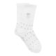 Socken mit Stick-Schleife, flieder/Punkte, Größe 35-42