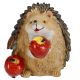 Igel mit zwei Äpfeln, stehend