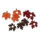 9er Set Sticker Filzblatt, orange/weinrot/braun