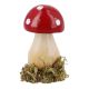 Pilz-Dekoration mit Moos, rund, 7 cm