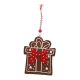 Anhänger Weihnachten, Lebkuchen-Geschenk/dunkelbraun, 11 cm