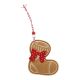 Anhänger Weihnachten, Lebkuchen-Stiefel/braun, 9.5 cm