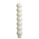 Stabkerze Bubbles, wollweiß, 18.5 cm