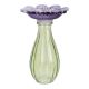 Vase Blütenform, lila/grün, 17 cm