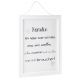 Schild Familienspruch, Was wir brauchen, 40 x 30 cm