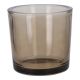 Windlicht Zylinder, dick/taupe/transparent, 12.5 x 12 cm