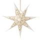 Papierstern, weiß/gold, Ornament, 18 cm