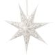 Papierstern, weiß/silber, Ornament, 18 cm