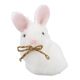 Hase Schleife, sitzend/weiß, 8 cm