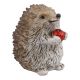 Igel Mini mit Apfel, mittig, 4 x 3.5 x 4.5 cm