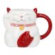Becher Winkekatze, rot, 300 ml