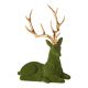 Rentier Gold-Geweih, sitzend/dunkelgrün, 20 cm