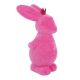 Hase Flock mit Krone, rosa, 23 cm