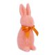 Hase Flock mit Schleife, peach, 15 cm