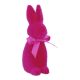 Hase Flock mit Schleife, pink, 15 cm