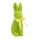 Hase Flock mit Schleife, grün, 15 cm