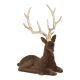 Rentier Gold-Geweih, sitzend/braun, 20 cm