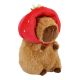 Kuscheltier Capybara mit Accessoire, Erdbeere, 22 cm