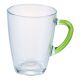 Teeglas mit Farbhenkel, grün, 350 ml